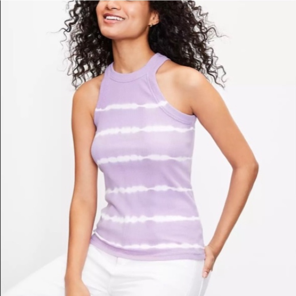 LOFT Tie-Dye Ribbed Racerback Tank